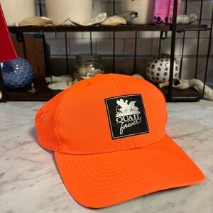 Richardson Quail Forever Bright Orange Hat NWOT